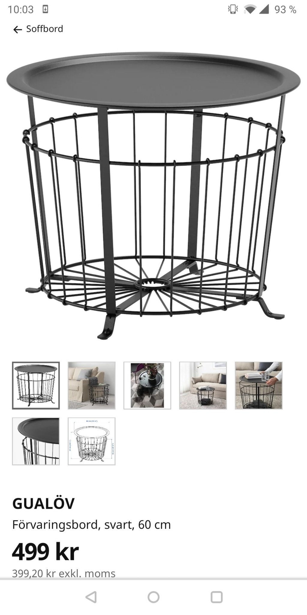 Soffbord gualöv ikea (393929256) ᐈ Köp på Tradera GUALÖV Förvaringsbord, svart, 60 cm IKEA