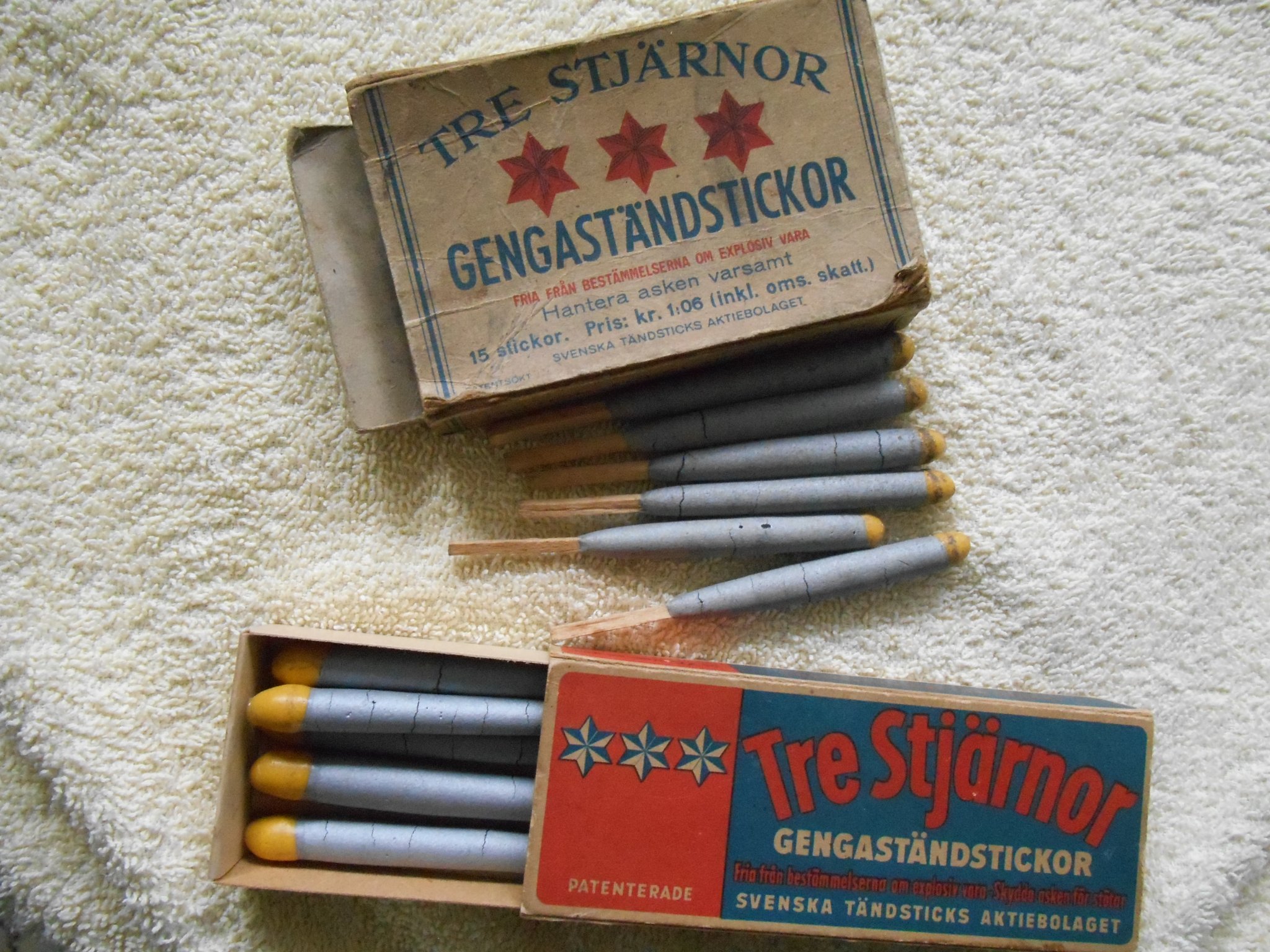 TRE STJÄRNOR GENGASTÄNDSTICKOR 2 OLIKA FÖRPACKNINGAR