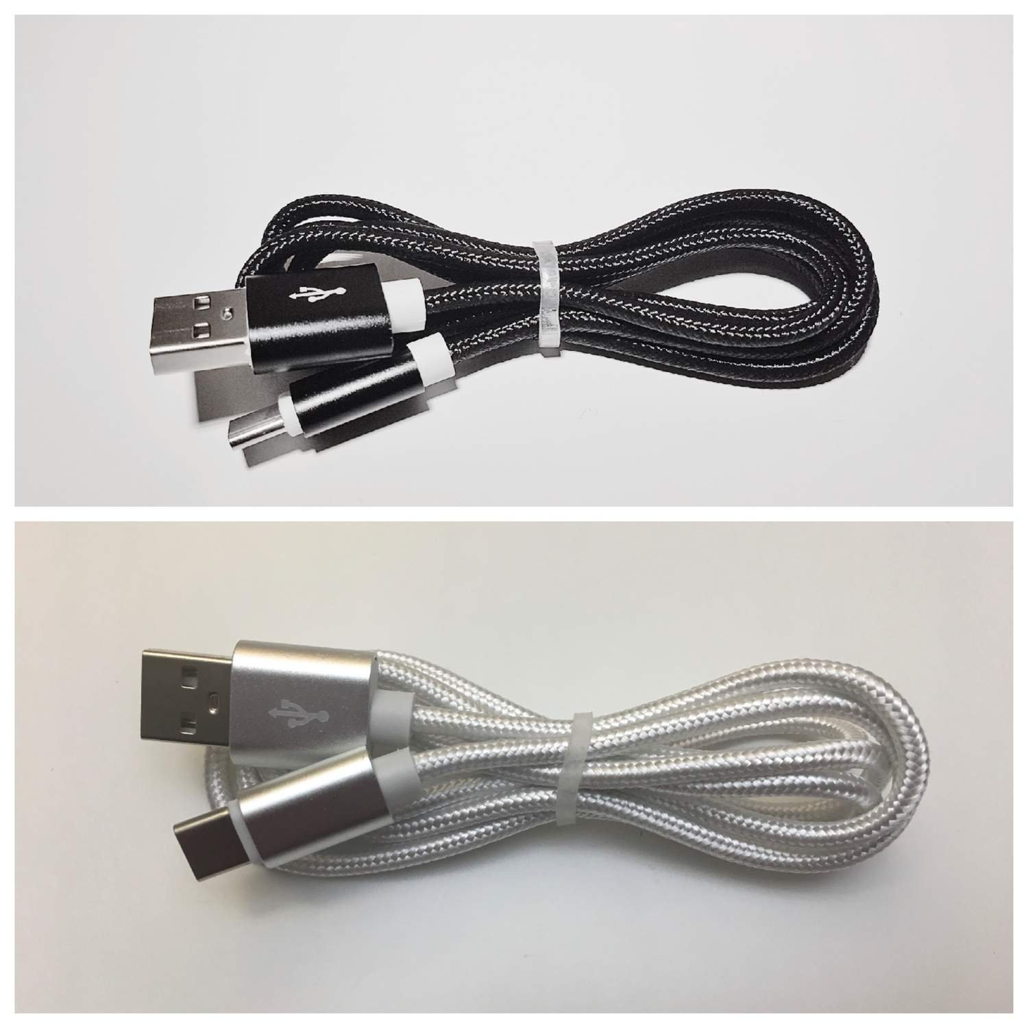 2 st Laddkablar USB C Snabbladdning | Kabel USB C typ c | Ny Svart Silver 2 st Laddkablar USB C Snabbladdning | Kabel USB C typ c | Ny Svart Silver