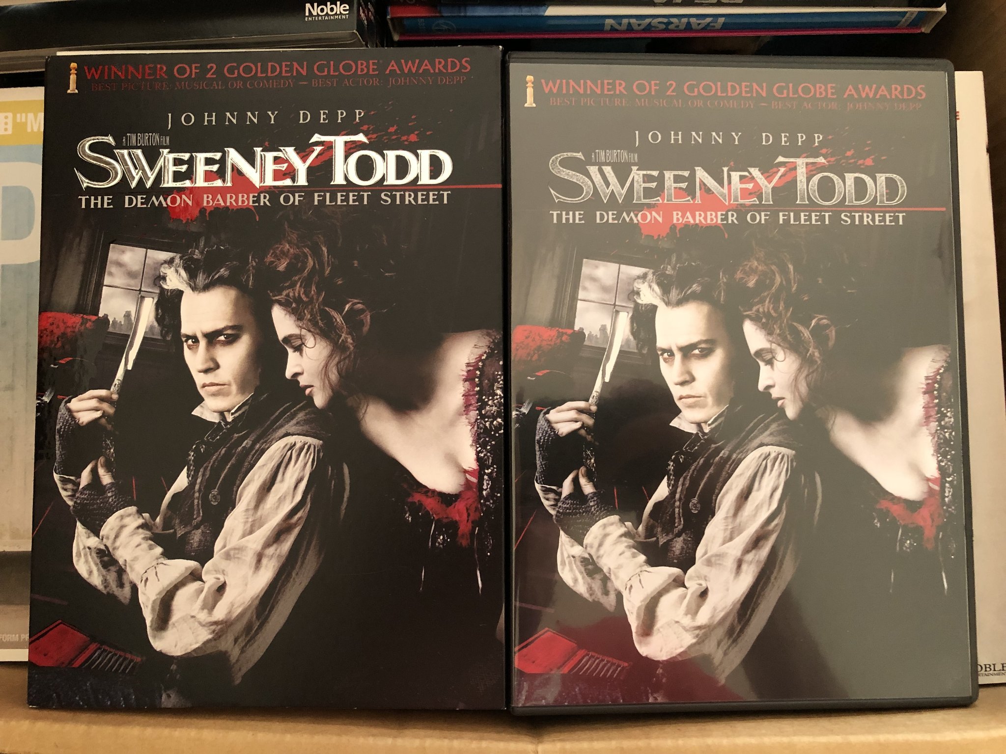 Sweeney Todd: The Demon Barber of Fleet Street (DVD) med papphölje, UTGÅTT