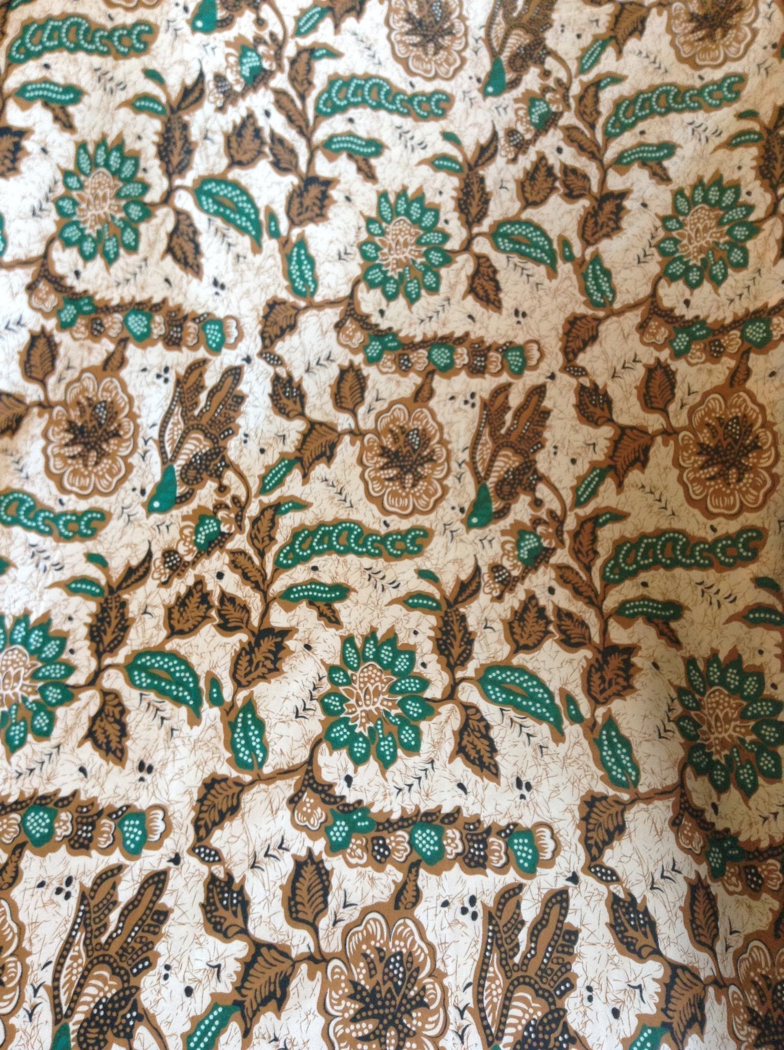 Tyg Blommor Blommigt Tikki 70 bomull African fabric non wax fåglar brun Afrika