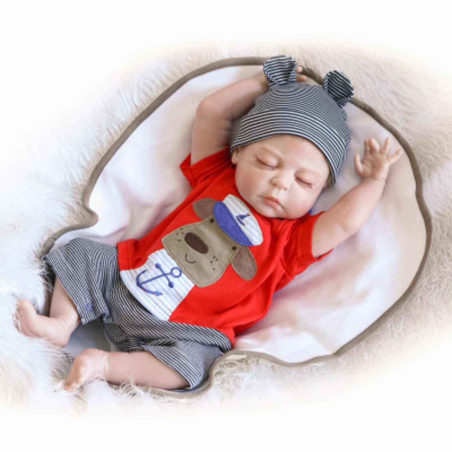22/" Sleeping Real Lifelike Reborn Baby Doll Realistic Looking Baby Girl Toddler