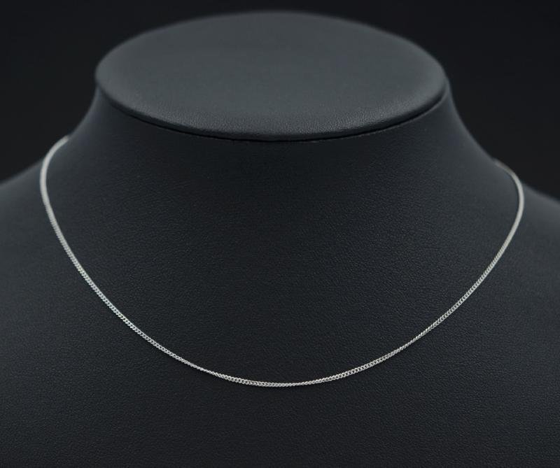 Halskedja 18K vitt guld, 39 cm