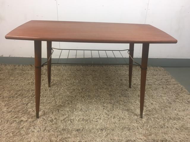 Soffbord, teak, tidningshylla, vintage, 50 tal. på Tradera.com ...