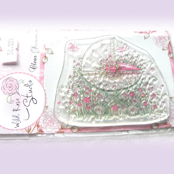 Clear stamps från Wild Roses - babyvagn