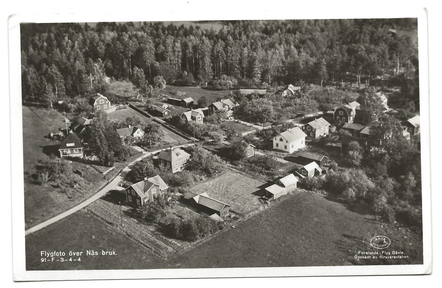 Vykort Flygfoto Över Näs Bruk, 1972 (418116912) ᐈ Köp på Tradera