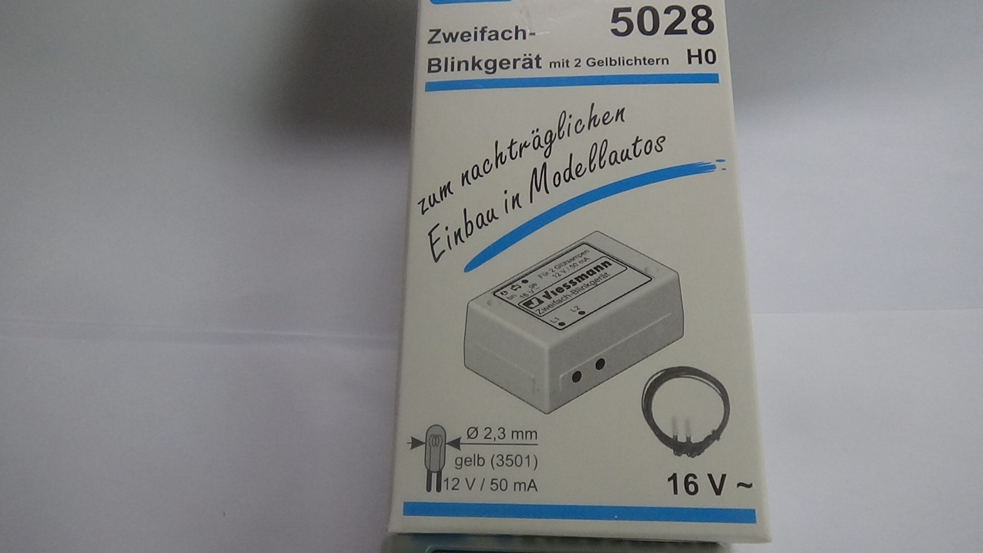 Viessmann dubbelt blinkrelä med 2 st gula glödlampor.