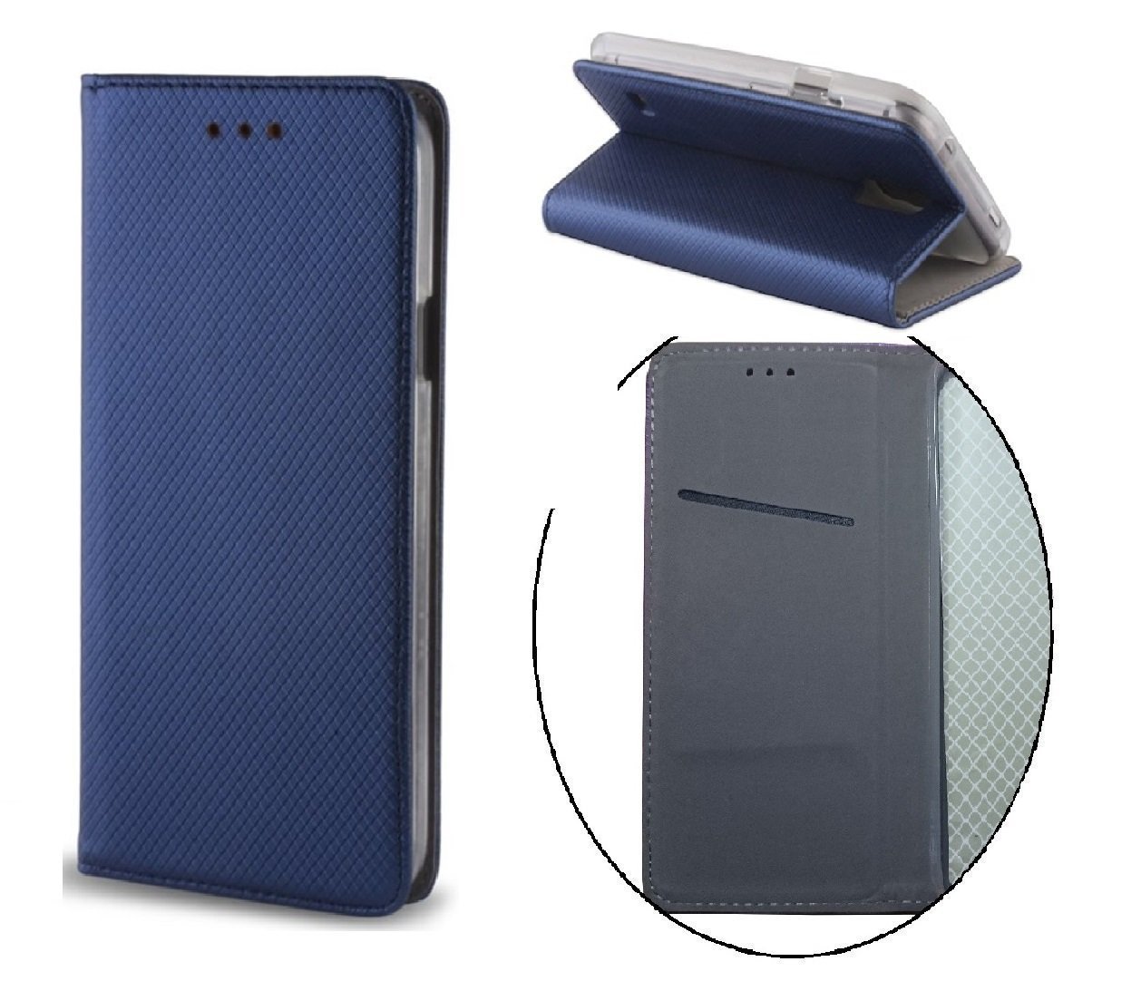 iPhone X / XS Smart Magnet Flip Case Mobilplånbok - Blå
