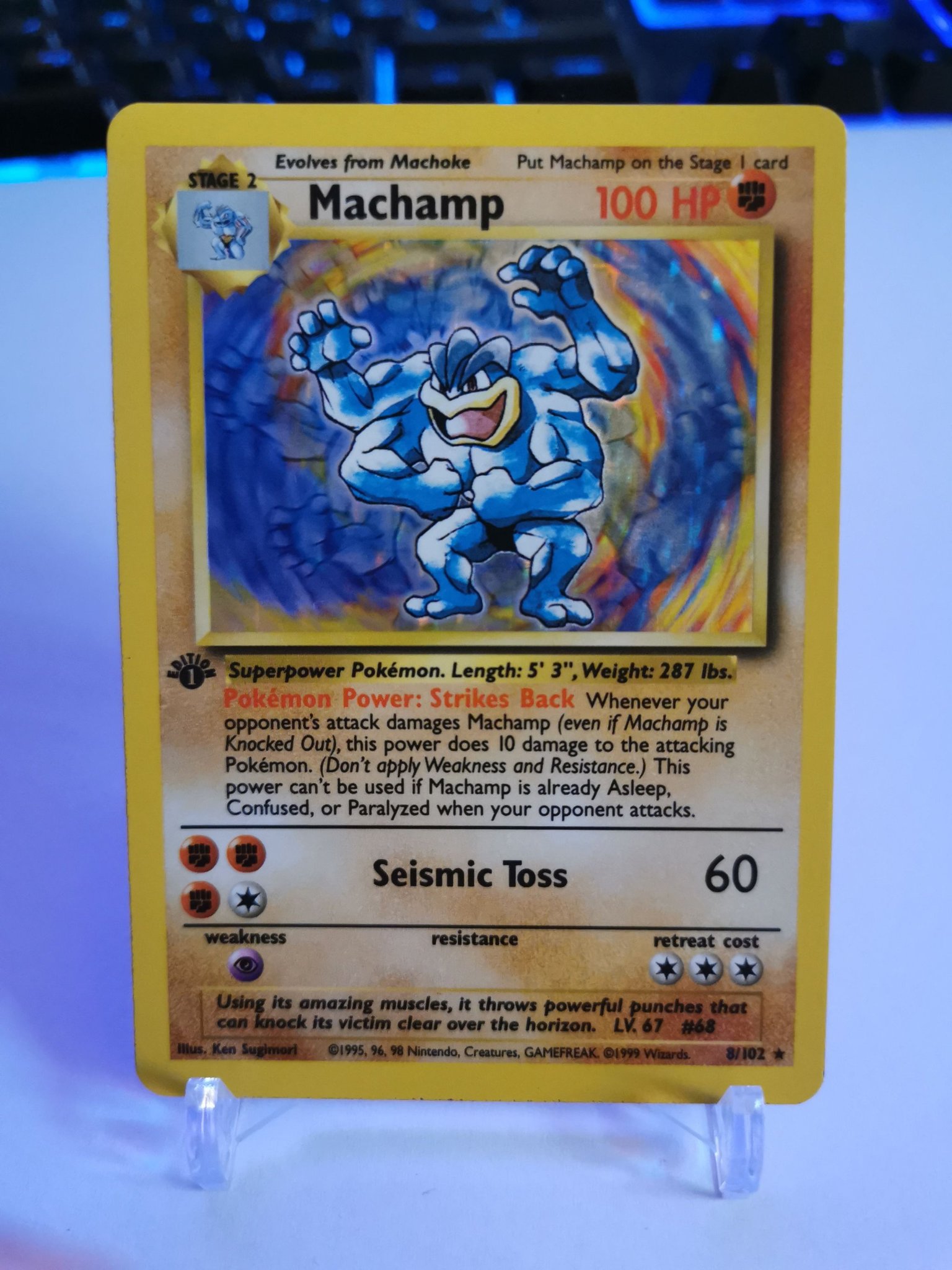 1st Edition Machamp holo rare * (406343919) ᐈ Köp på Tradera