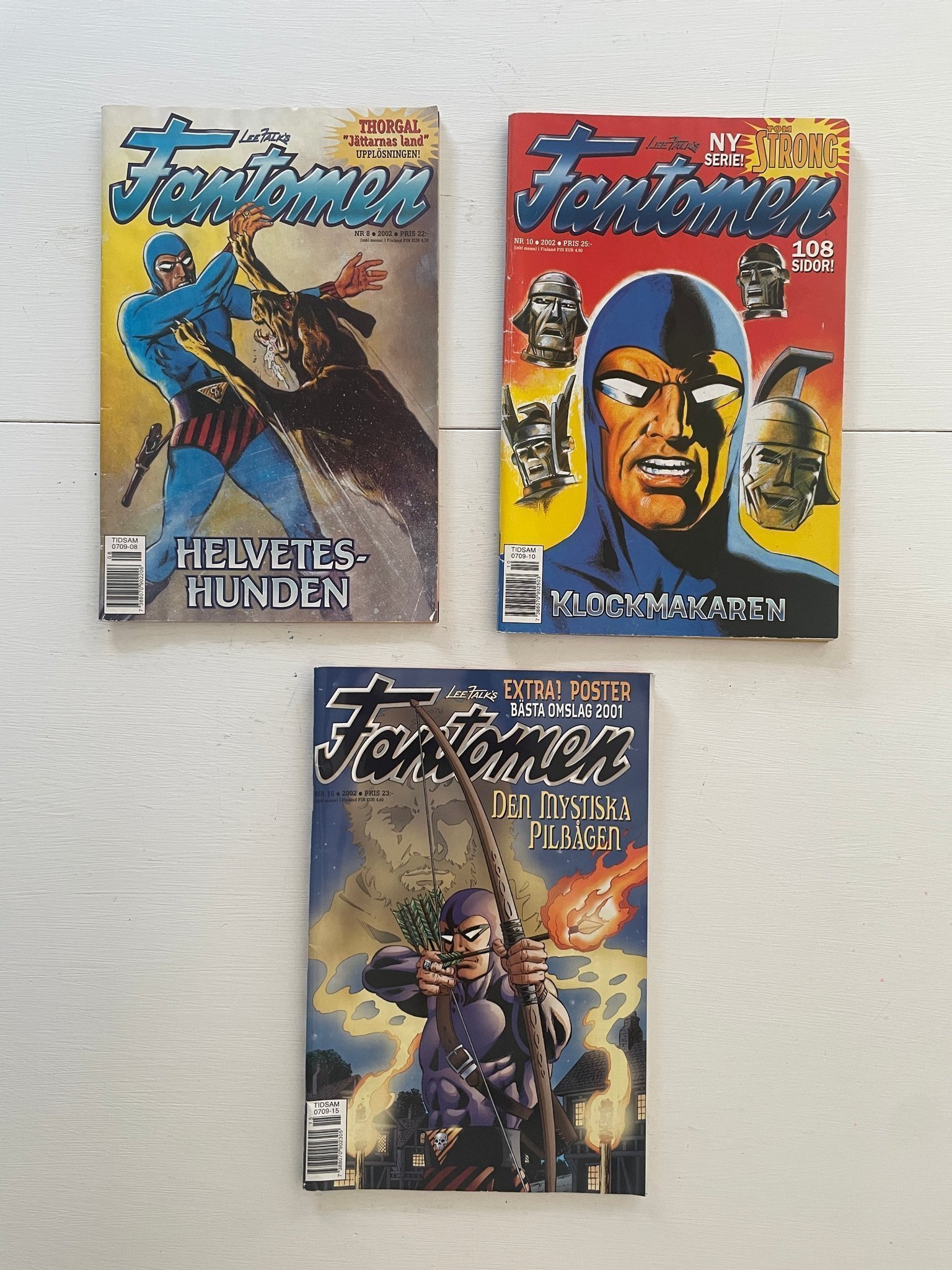 Fantomen x3: Helveteshunden, Klockmakaren, Den mystiska pilbågen (2002)