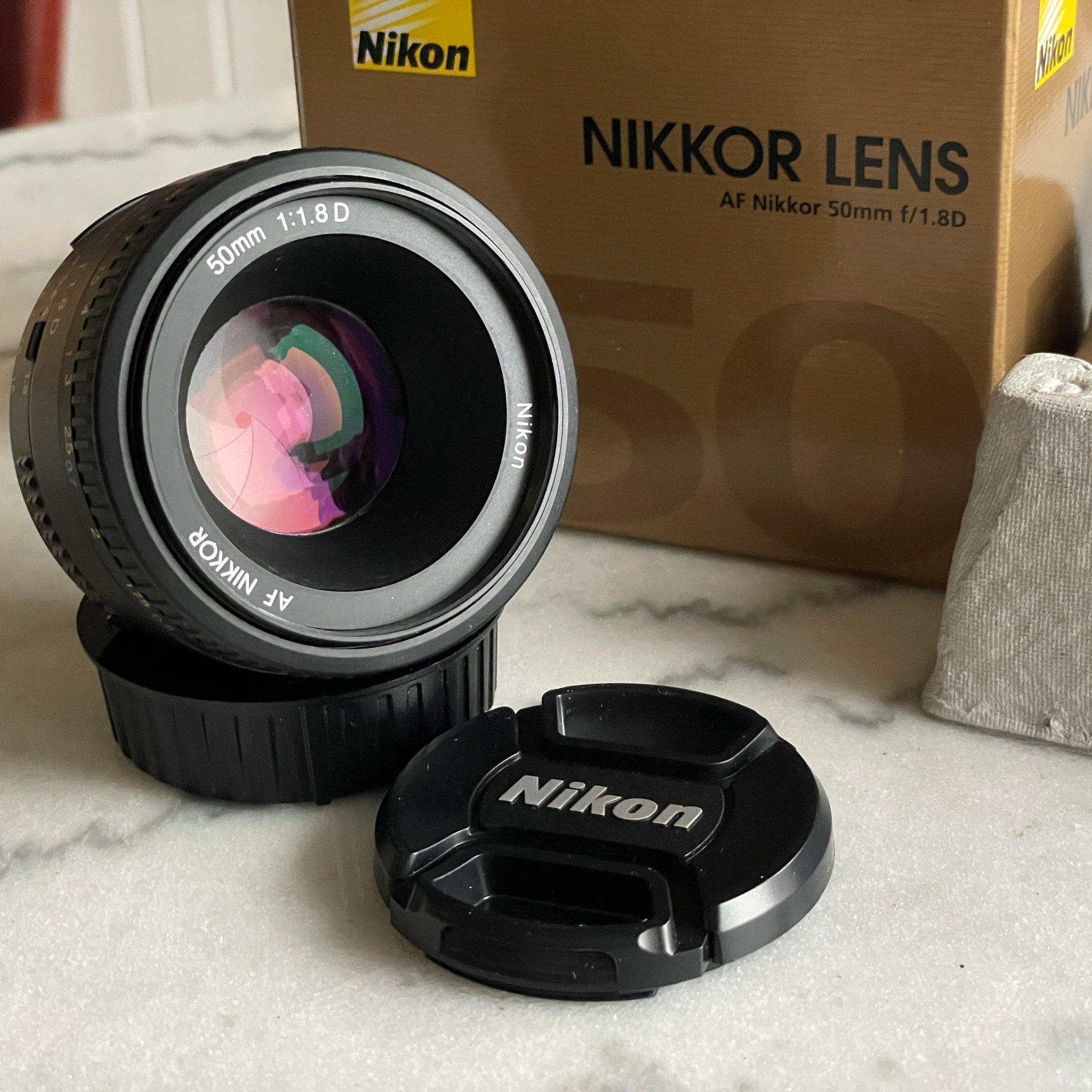 Objectif Nikon AF-D 50 Mm F/1.8 Avec Boîte, Excellent état
