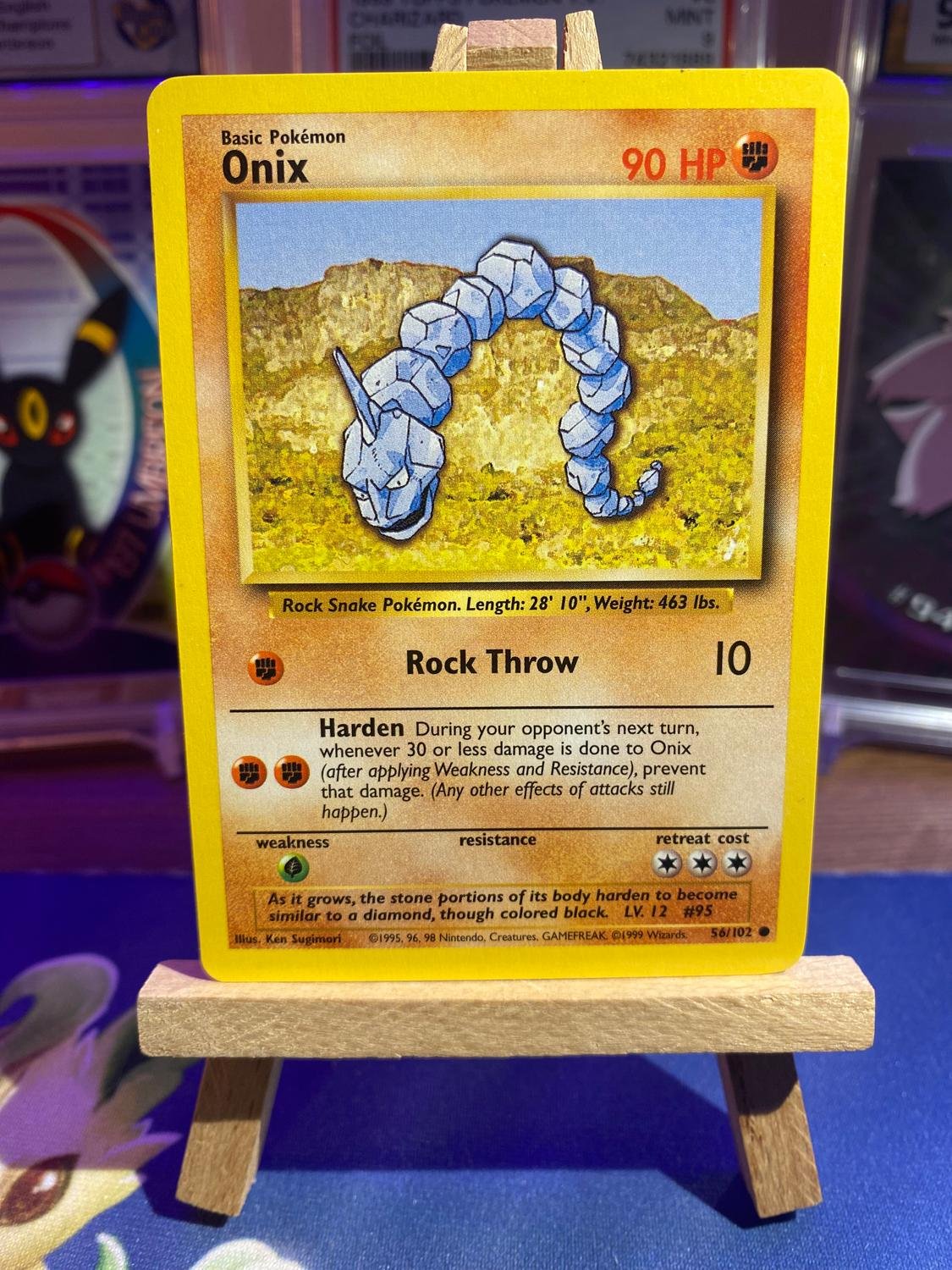 PSA 10 GEM MINT Onix 56/102 Base Set 1999-2000 Pokemon 海外 即決-