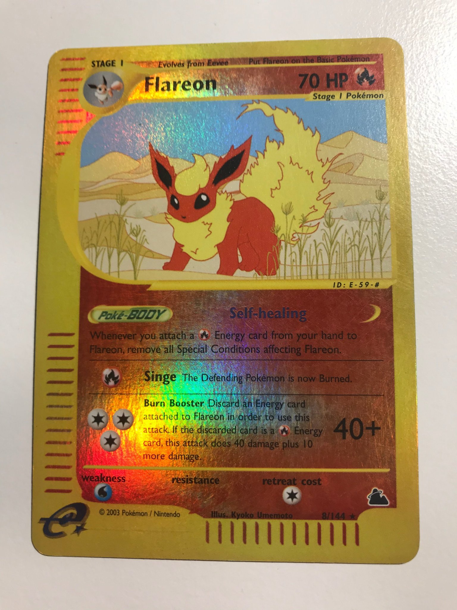 Flareon 8/144 Rare Reverse Holo, Skyridge, .. (442629186) ᐈ Köp på