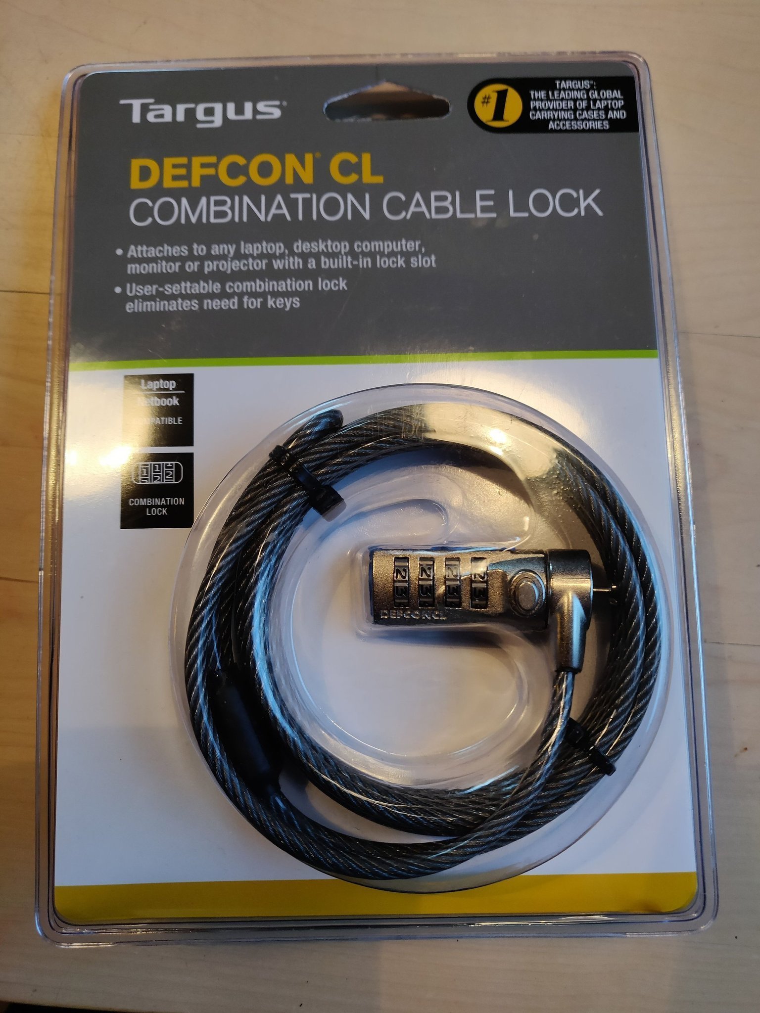 Targus Defcon CL Combination Cable Lock ***NYTT.. (411130565) ᐈ Köp på