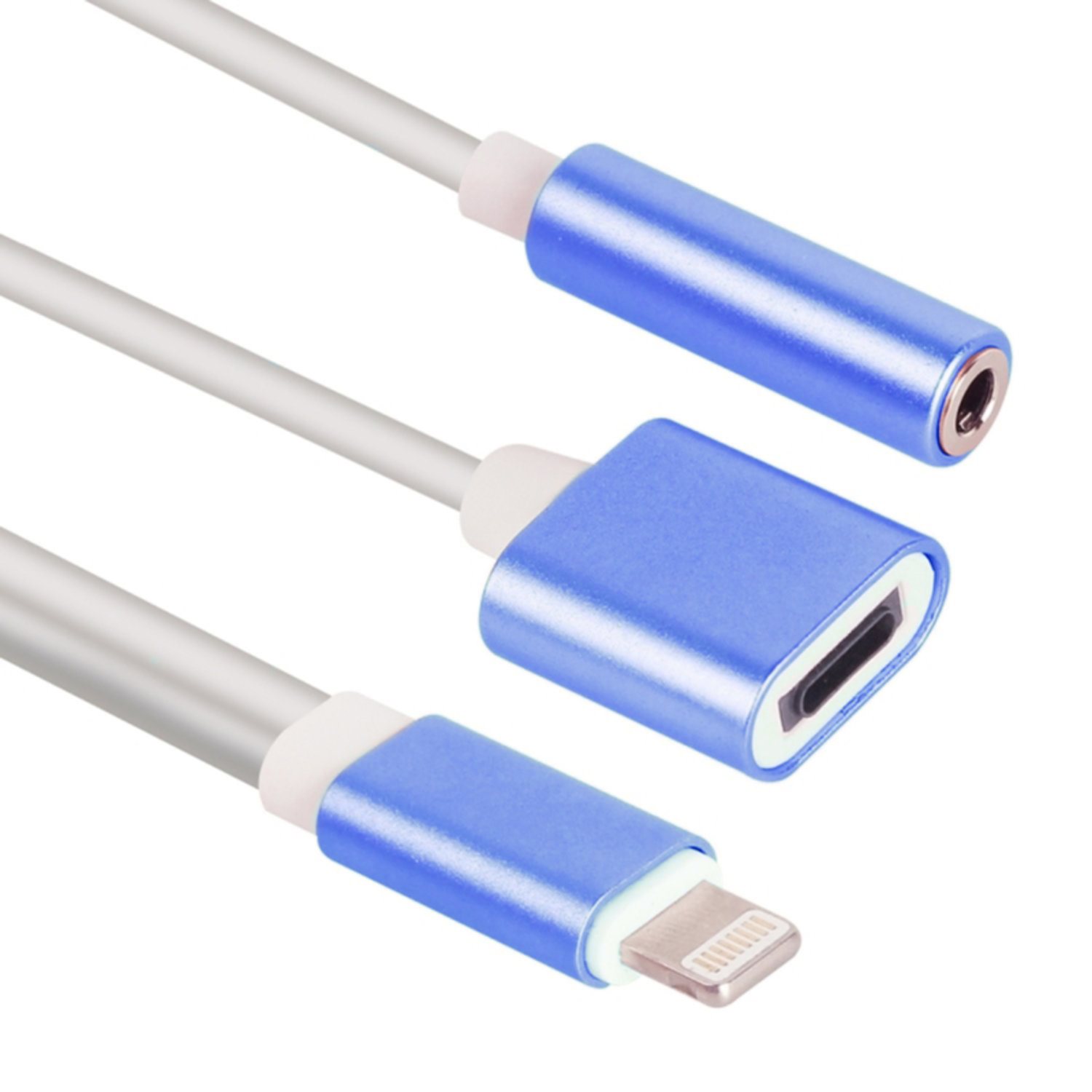 Hörlursuttag & Laddare 2 i 1, Adapter för iPhone 7, 10cm Hörlursuttag & Laddare 2 i 1, Adapter för iPhone 7, 10cm