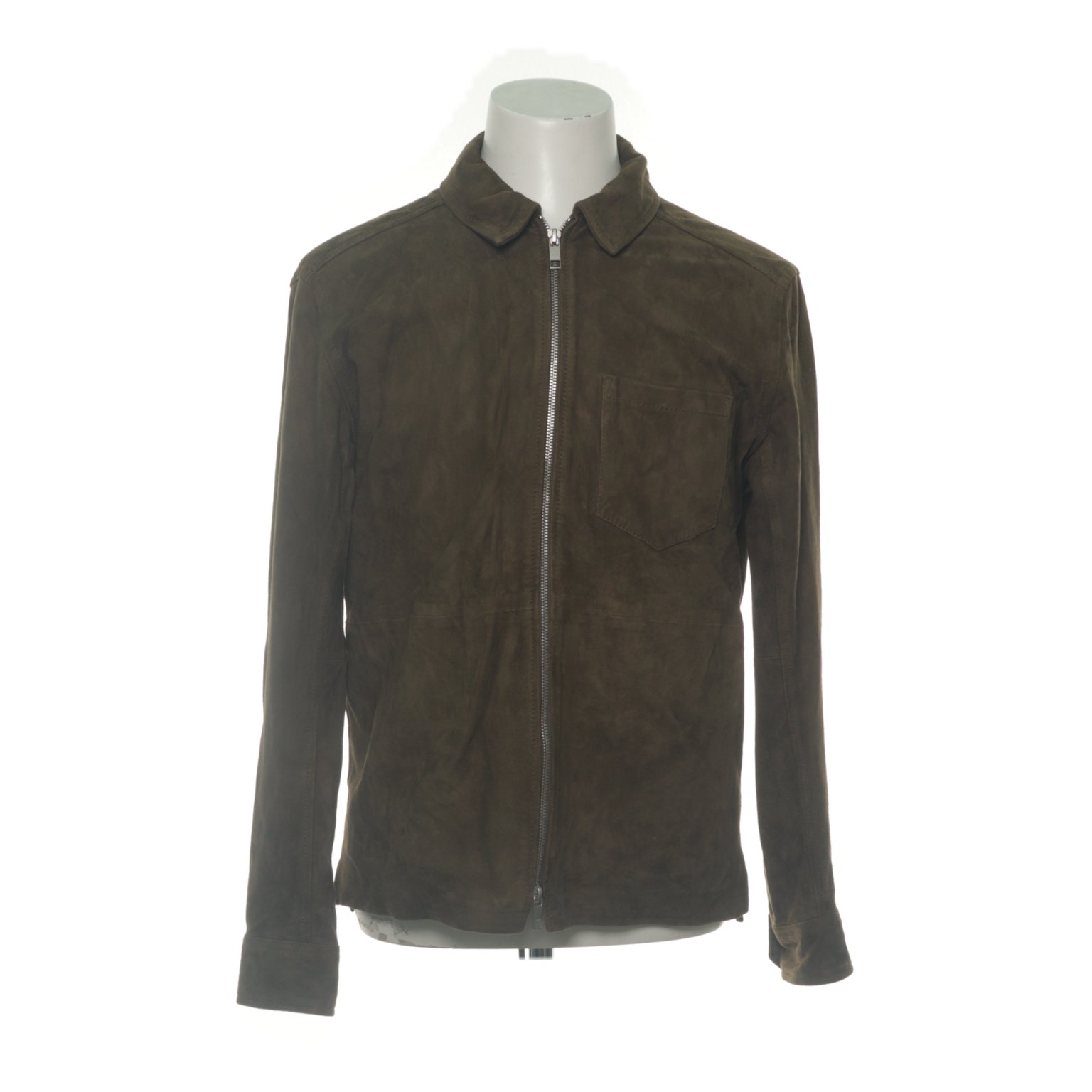 jonah zip flat suede jacket