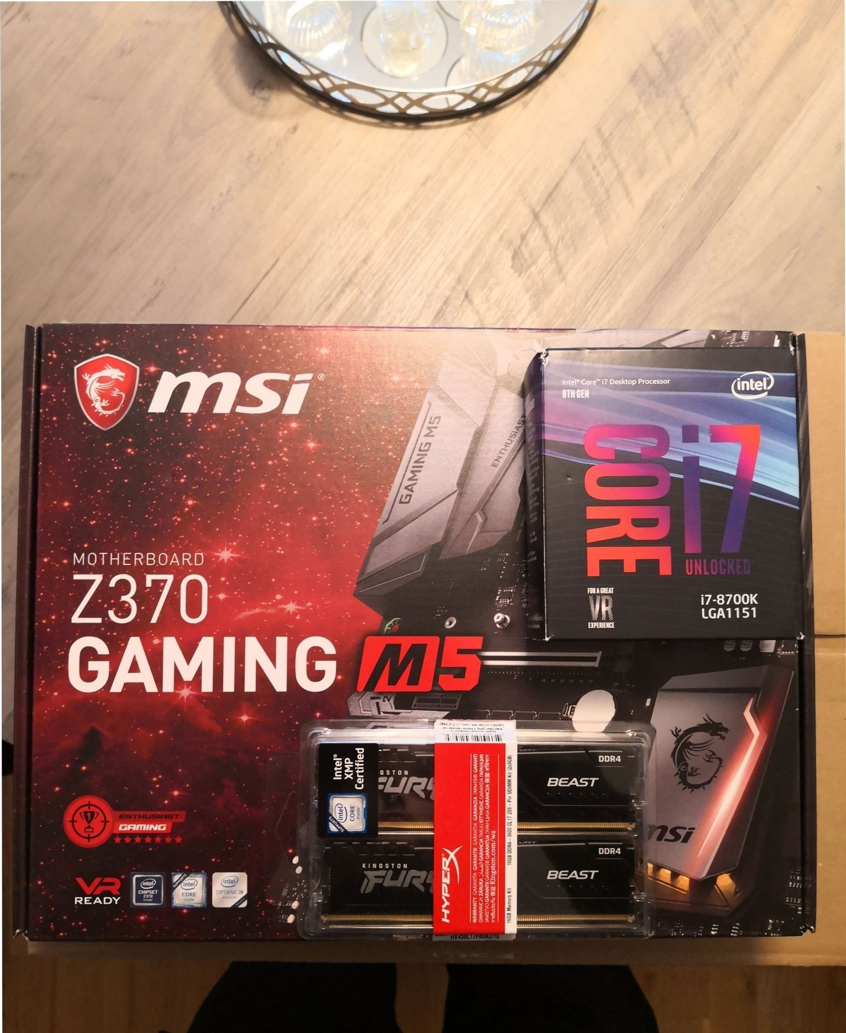 i7-8700k MSI Z370 GAMING M5 セット Intel i7-8700K, MSI Z370 Gaming M5, 16gb DDR4 | Köp på
