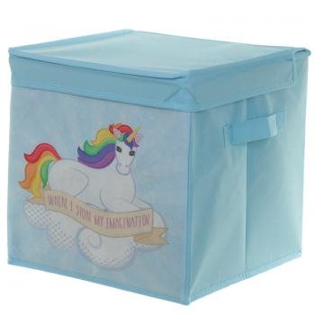 Förvaring med lock unicorn enhörning förvaringslåda låda box ask barn