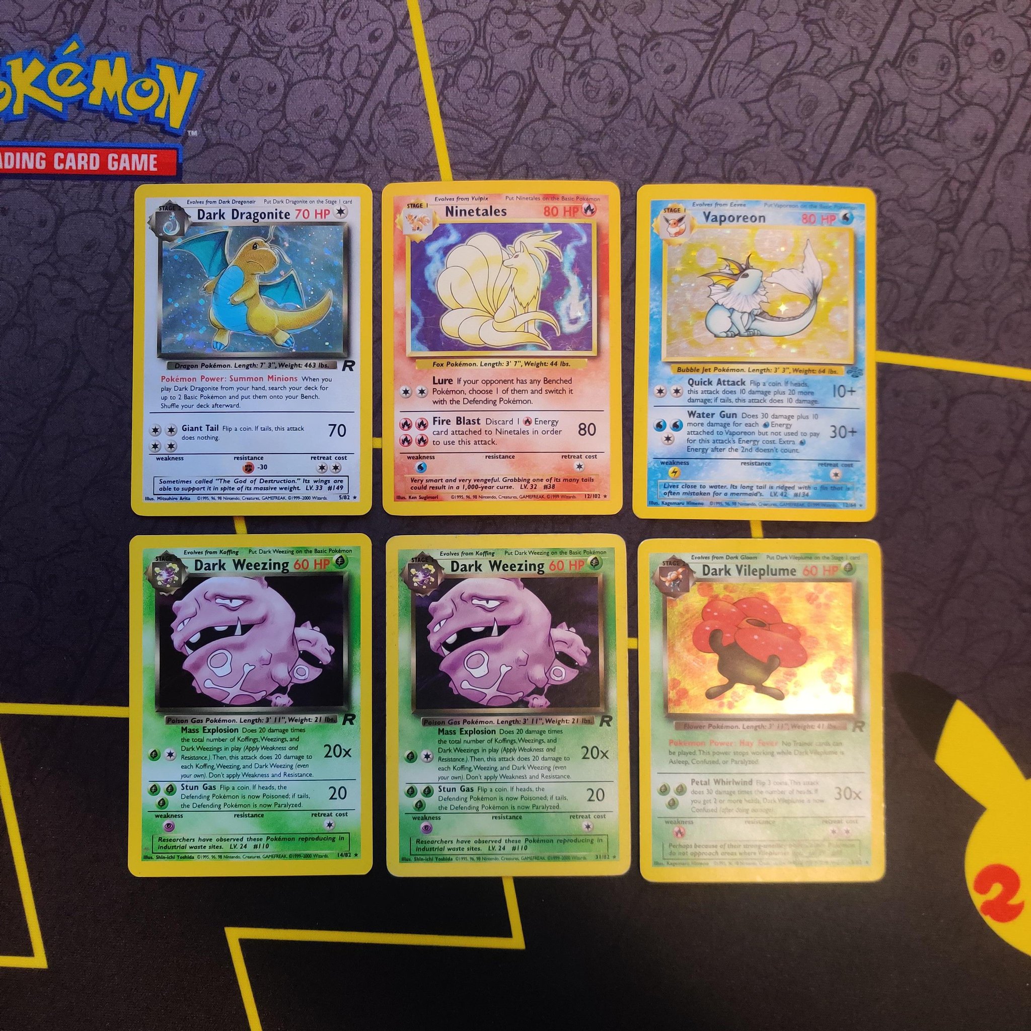 6st Pokémonkort från Team Rocket, Base set och .. Köp på Tradera
