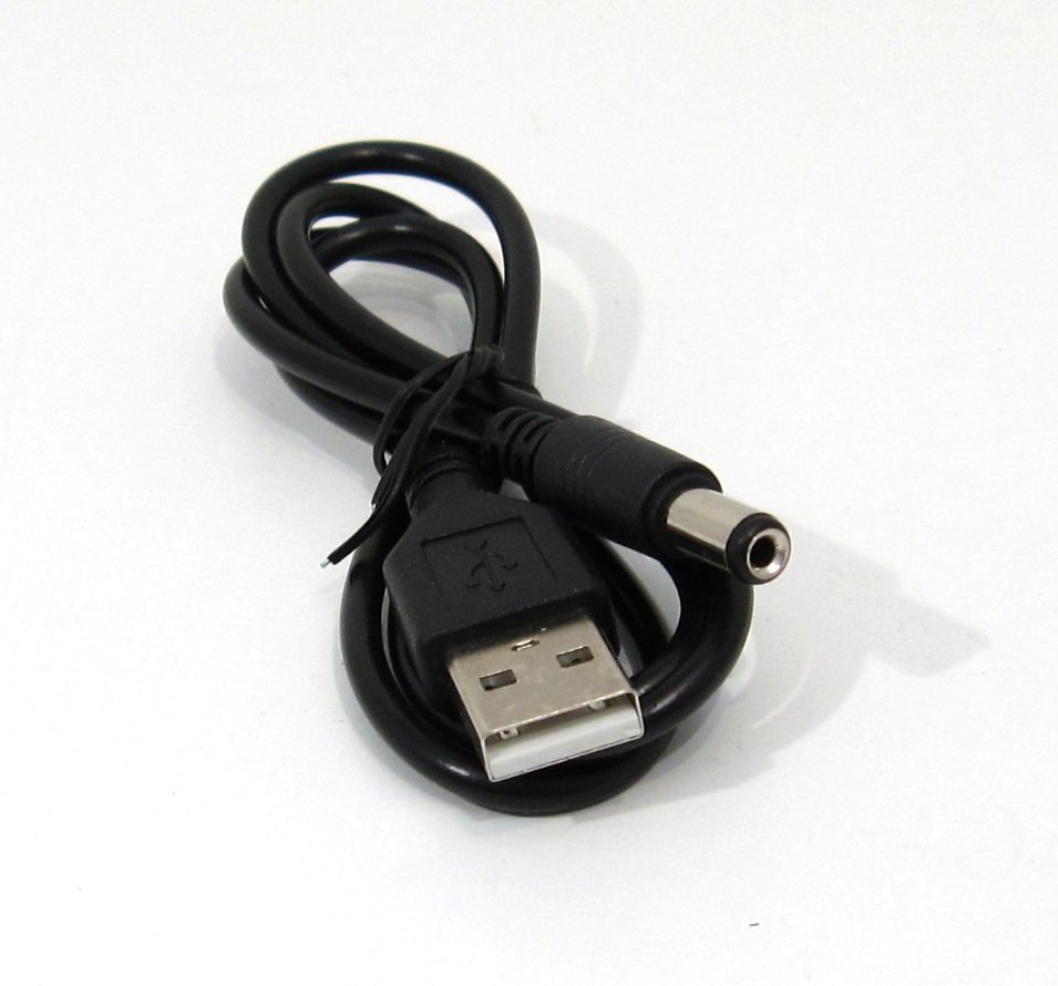 USB till DC 5V plugg, 5.5x2.5 mm (5.5x2.1 mm)
