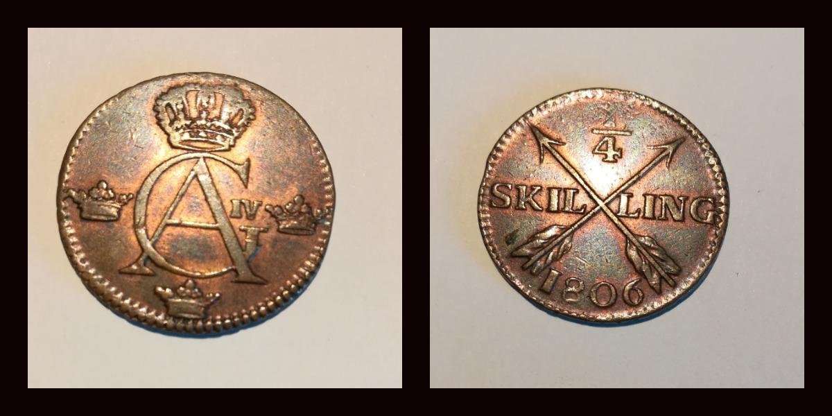 1/4 Skilling 1806.