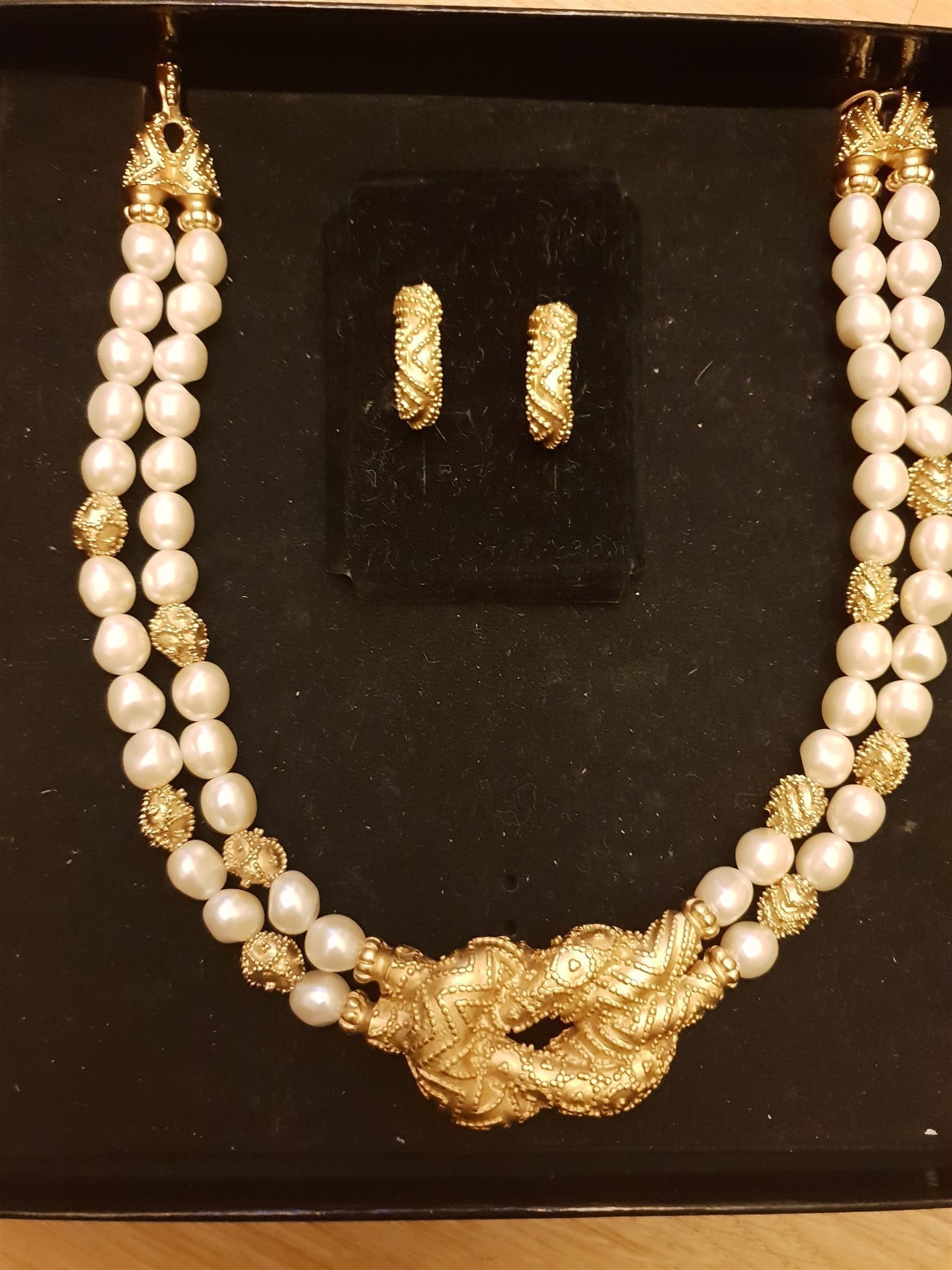 Halsband med örhänge FM 1988 The Franklin Mint Mary McFadden