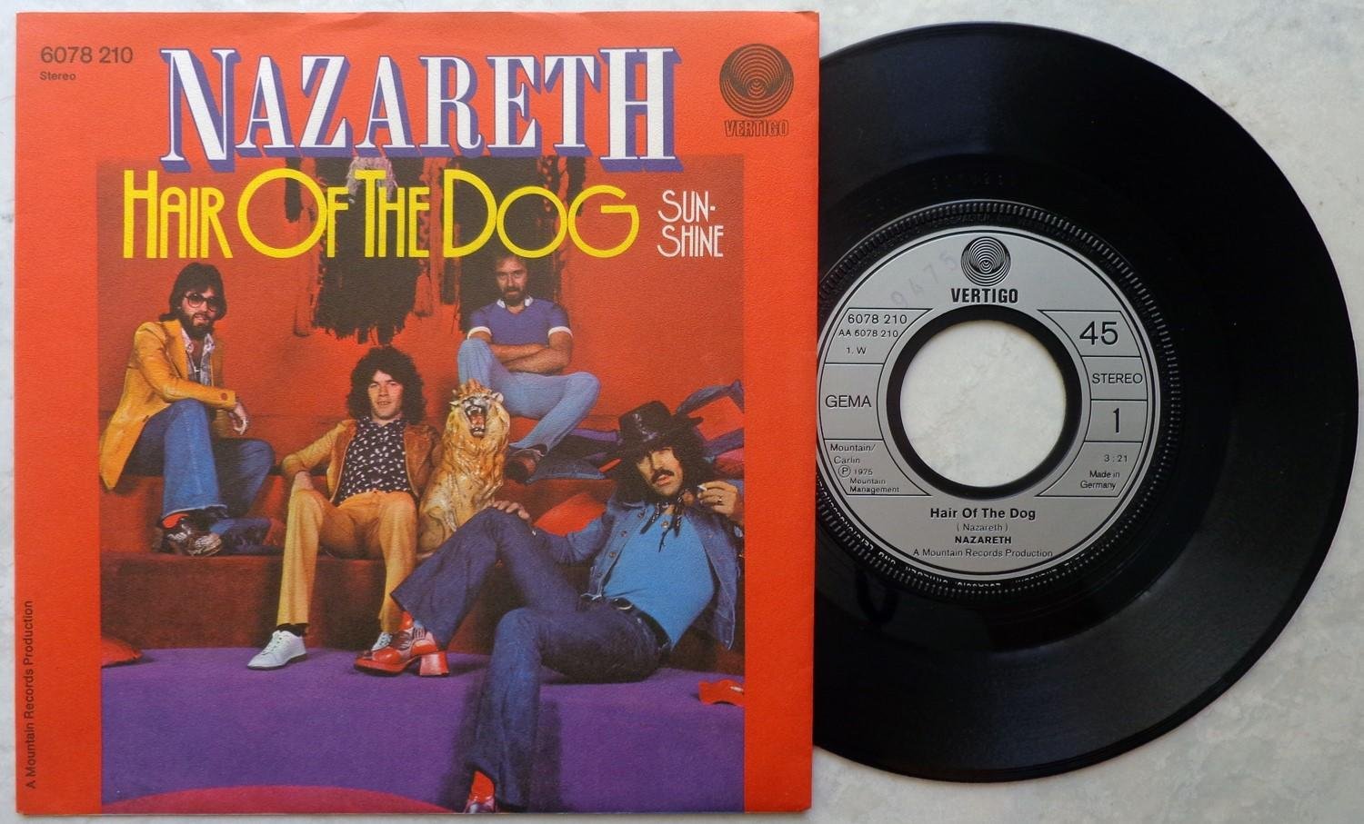 NAZARETH 'Hair Of The Dog / Sunshine' 1975 German 7"