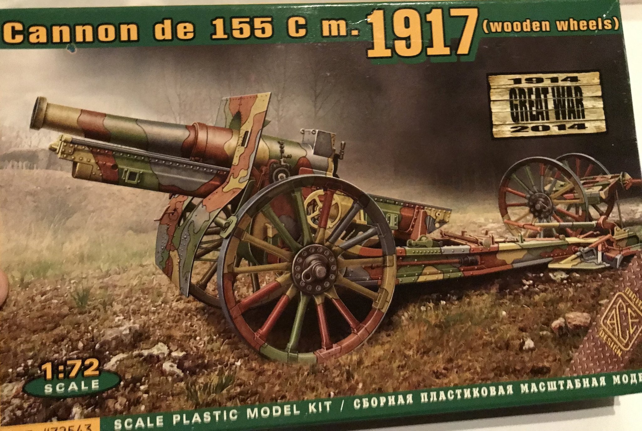 Franska Canon de 155 C modèle 1917 Schneider, W.. Köp på Tradera