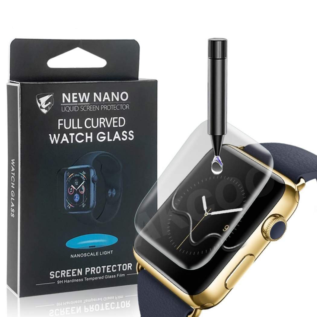 UV Ljus Displayskydd i härdat glas till Apple Watch 44mm