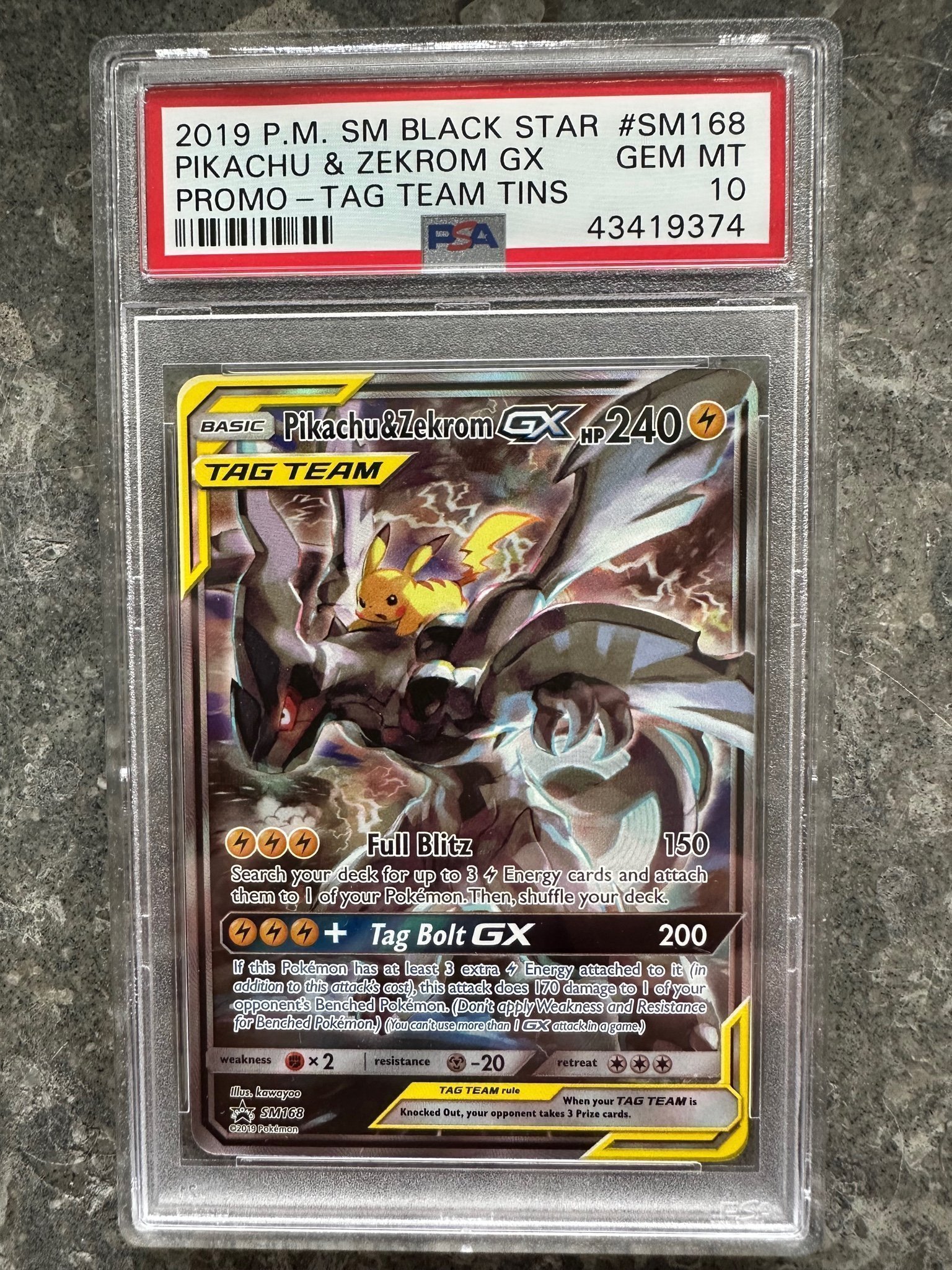 Pikachu & Zekrom GX - SM168 - PSA 10 | Köp på Tradera (716454137)