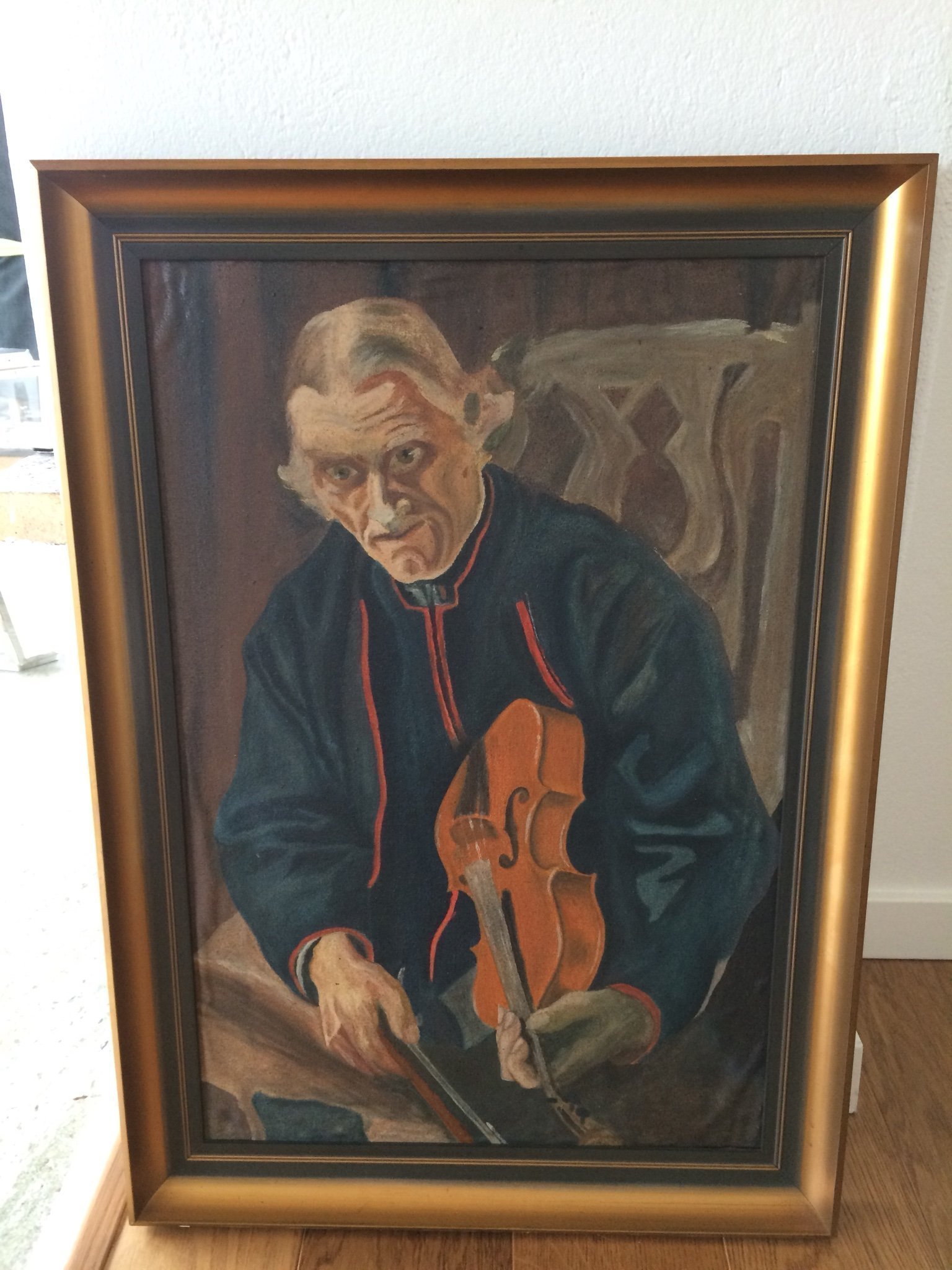 Tavla konst olja på duk antik målad efter original av Anders Zorn (Sparf Anders)