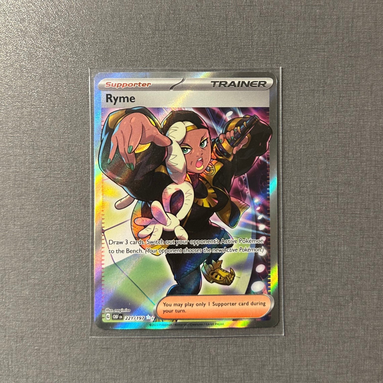 Pokemon TCG Poppy - 227/197 - Full Art Secret Rare - S&V: Obsidion Flames NM