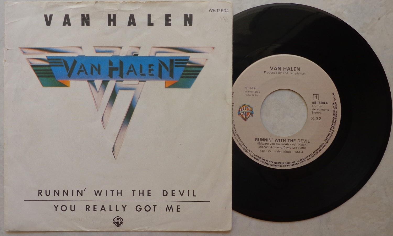 VAN HALEN 'Runnin' With The Devil' 1980 Dutch reissue 7"