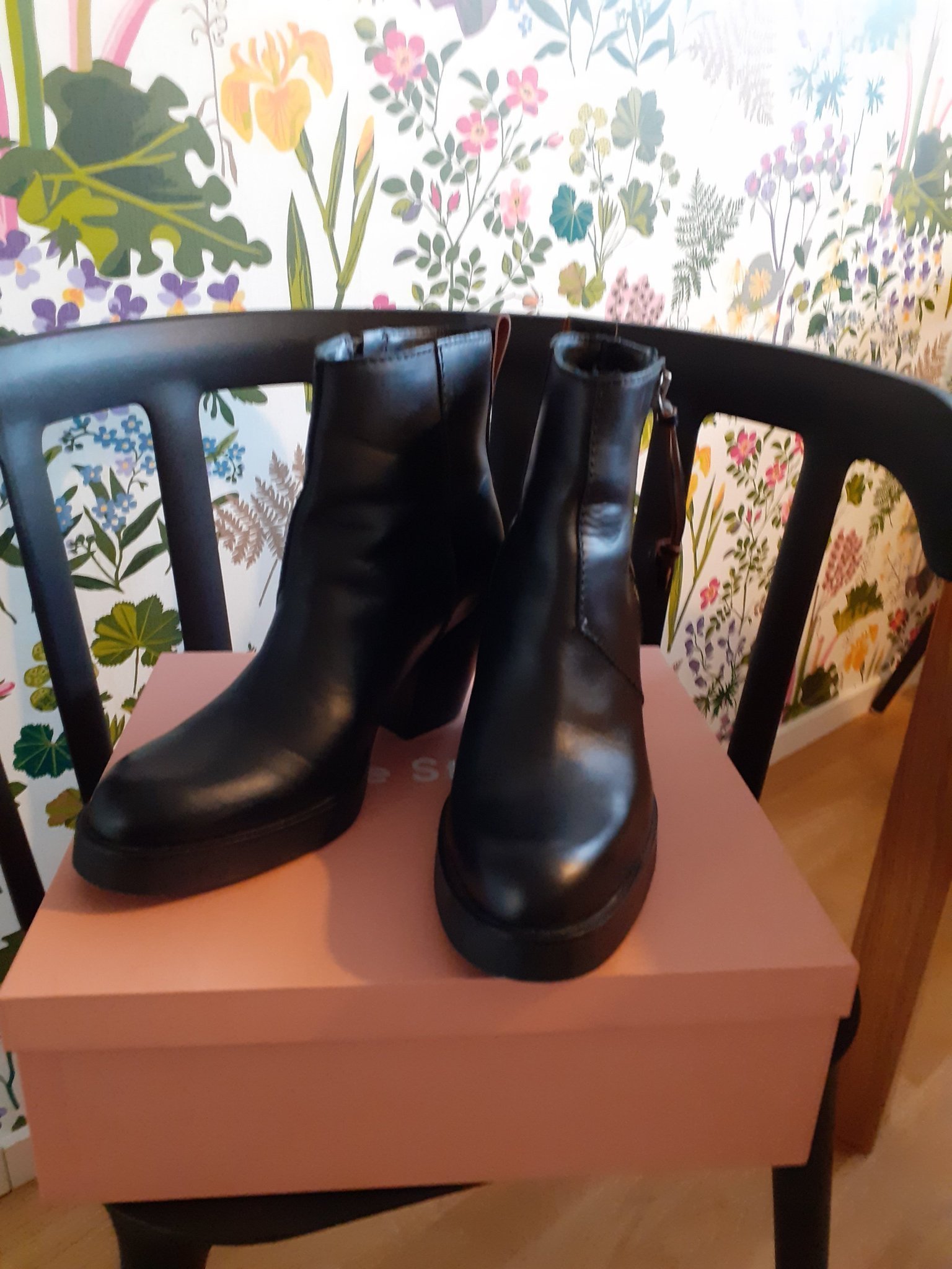 acne stacked heel boot