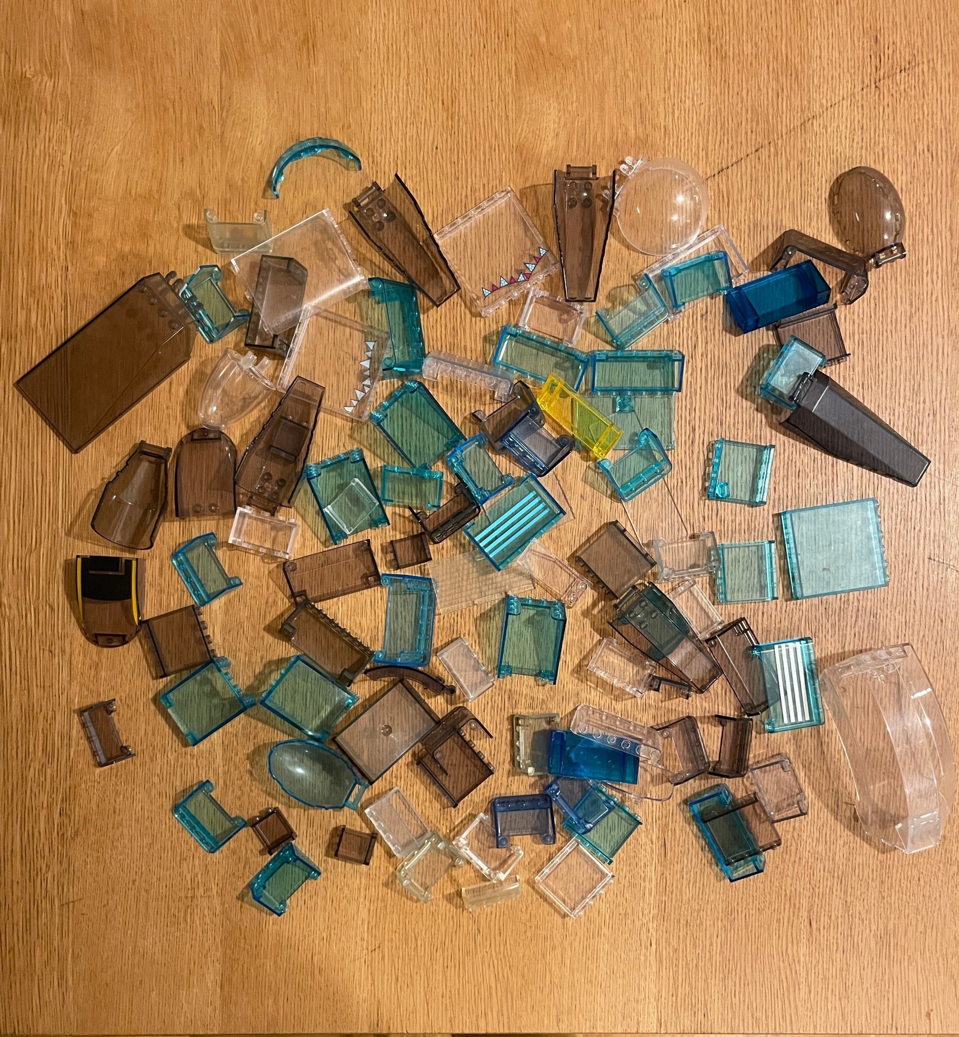 LEGO fönster vindrutor cockpit transparenta specialdelar Fyndpaket!