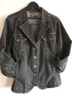 Snygg mörkgrå Jeansjacka storlek XL dam, i sk.. (404816393 Snygg mörkgrå Jeansjacka storlek XL dam, i sk.. (404816393