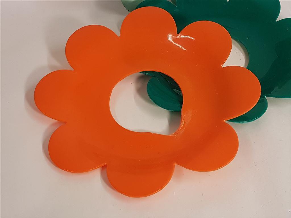 Retro blomma i plast till badrumslampa /dekora lampskärm 70 tal på