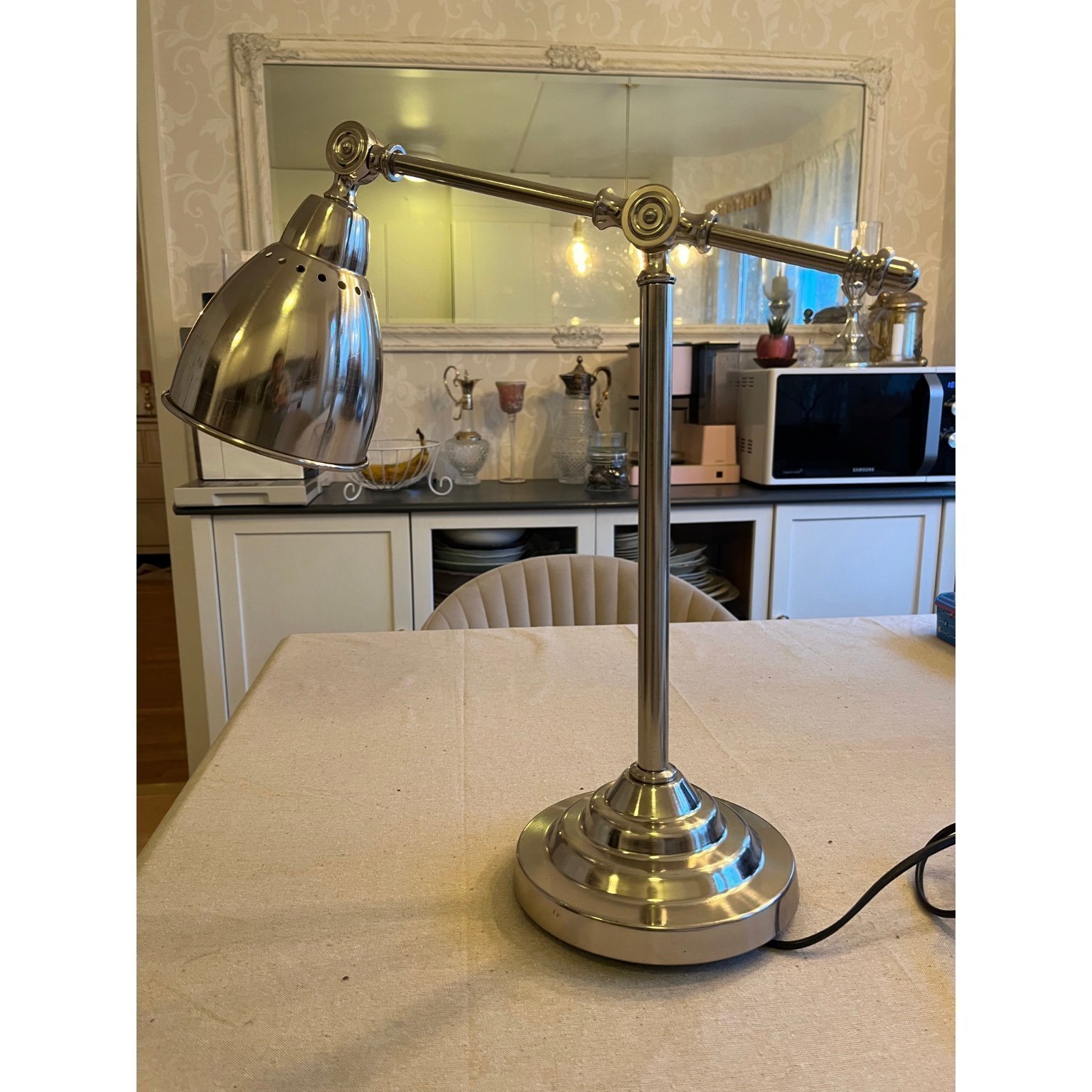 Bordslampa Barometer IKEA silver färg Köp på Tradera (616805776)