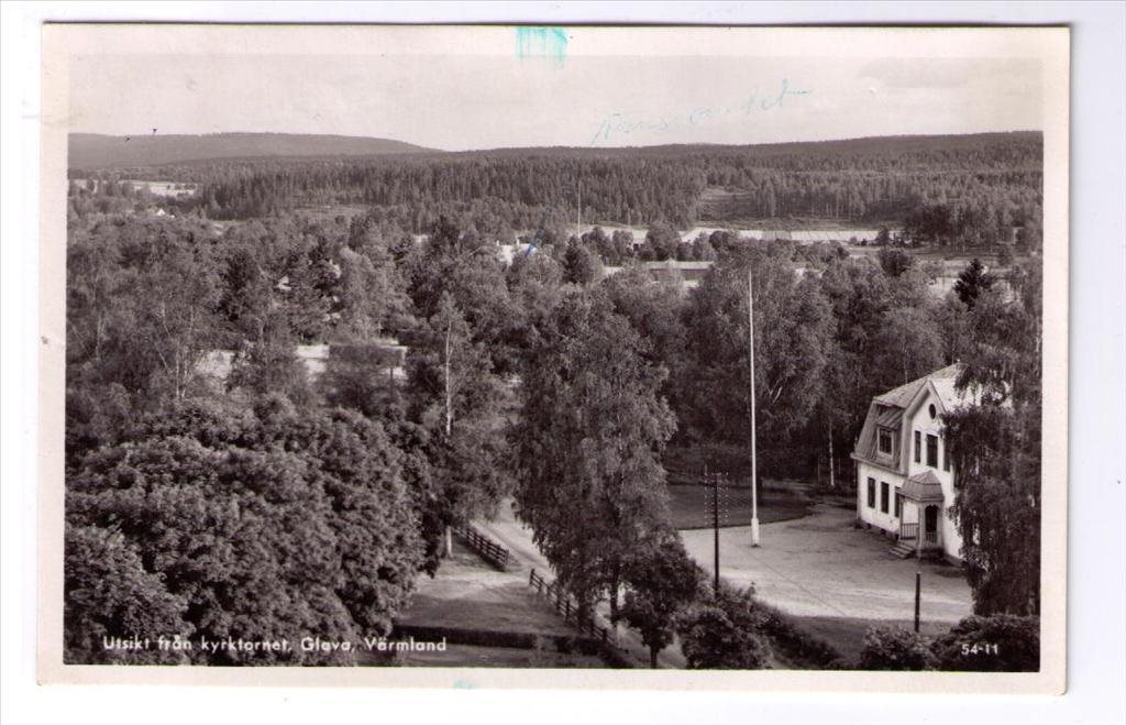 Glava Utsikt från kyrkotornet Arvika kommun postgånget 1965 KV 7