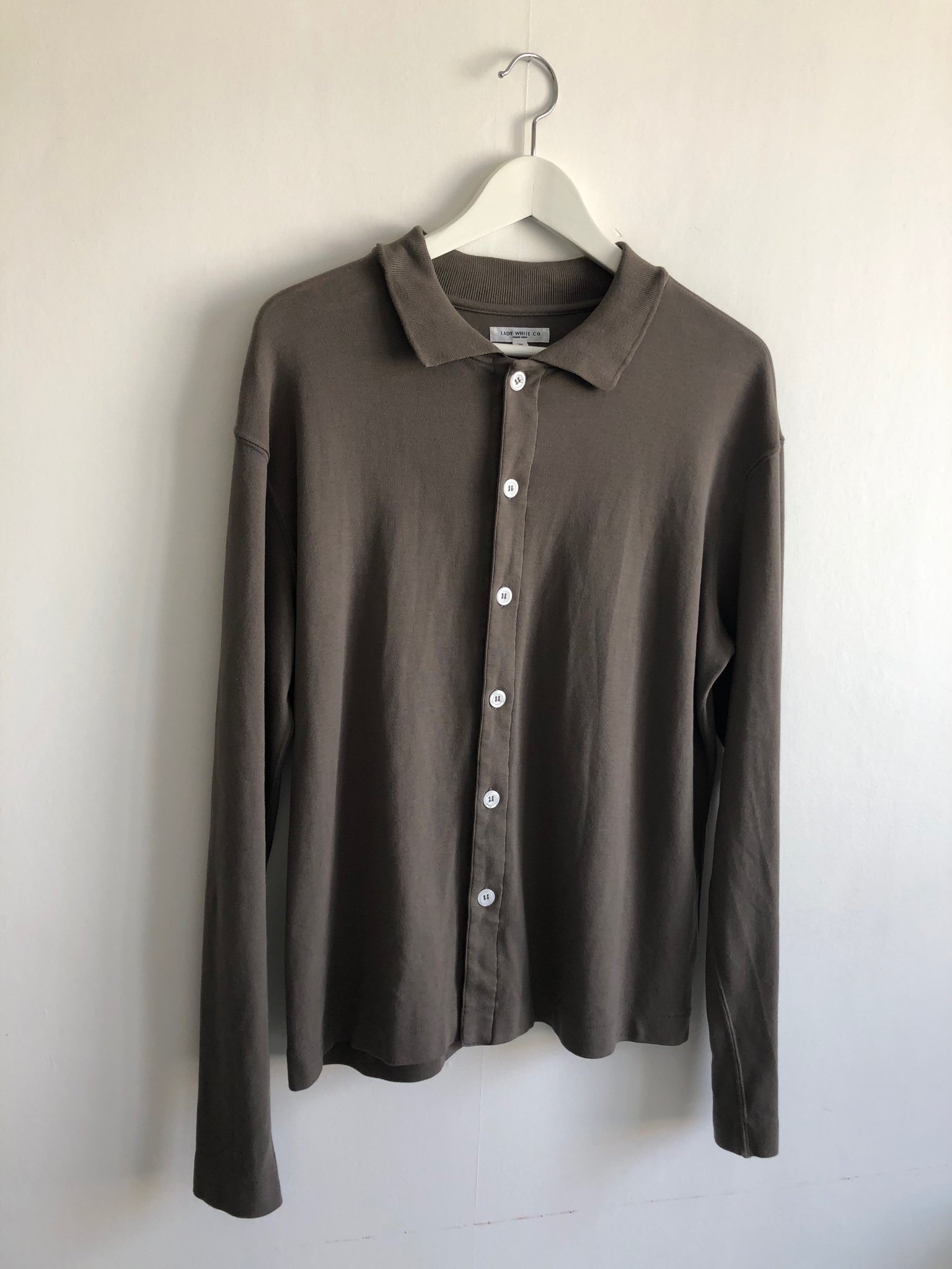 Lady White Co. Långärmad Piké Jersey Skjorta Made in USA / Nitty Gritty Workwear
