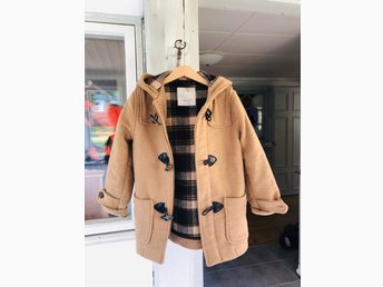 Höst, jacka, kappa, duffel, beige, ullblandning, fodrad Höst, jacka, kappa, duffel, beige, ullblandning, fodrad