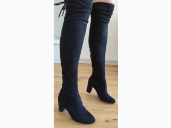 Ovee knee boots (över) knähöga stövlar svarta konstmocha Ovee knee boots (över) knähöga stövlar svarta konstmocha