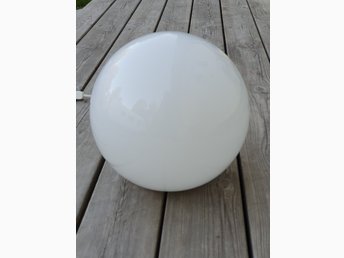 Funkis IKEA FADO Klotlampa Bordslampa Lampa Vit Glaskupa B0327 Retro Funkis IKEA FADO Klotlampa Bordslampa Lampa Vit Glaskupa B0327 Retro
