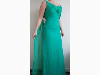 Vintage grön lång klänning m släp! (Trend,retro.. (417814442 Vintage grön lång klänning m släp! (Trend,retro.. (417814442
