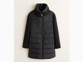 Svart vinterjacka ull & vadderad black padded wool winter jacket 3638 Svart vinterjacka ull & vadderad black padded wool winter jacket 3638