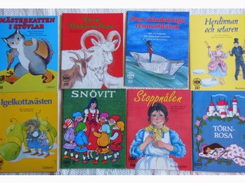 Åtta SAGOR: Igelkottavästen, Snövit, Stoppnålen, Mästerkatten i stövlar m fl Åtta SAGOR: Igelkottavästen, Snövit, Stoppnålen, Mästerkatten i stövlar m fl