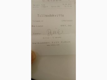 Tillgodokvitto