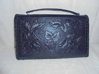 väska, antik väska i läder, vintage, 20 tal väska, antik väska i läder, vintage, 20 tal