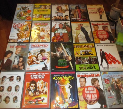 20 st. DVD med Humor, komedier, roliga filmer