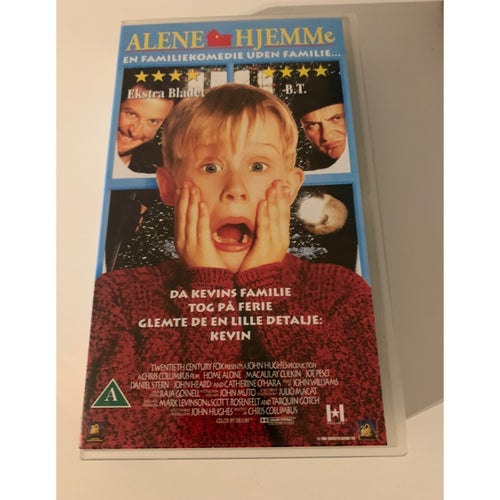 Ensam hemma - engelskt tal och textad på danska - VHS